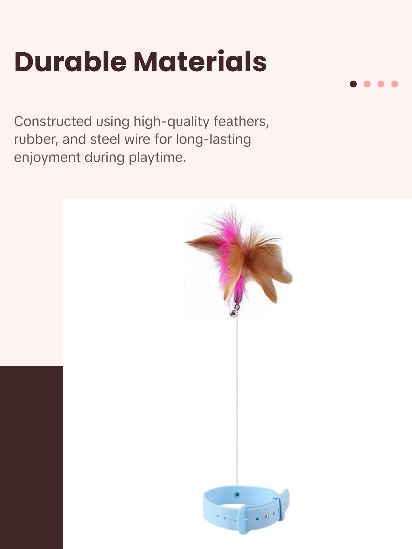 Feather Teaser Wand with Bell & Collar