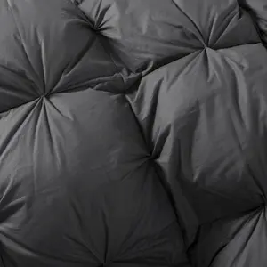Gray Pinch Pleat Goose Down Comforter Duvet Insert - 100% Down-Proof Cotton, 750+ Fill Power, 60-80 oz. Fill Weight (LUXU)