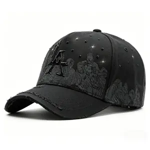 2026 Black LA New York cool hip-hop style luxury baseball cap, fashionable hat, adjustable and multifunctional, made of high-quality fabric