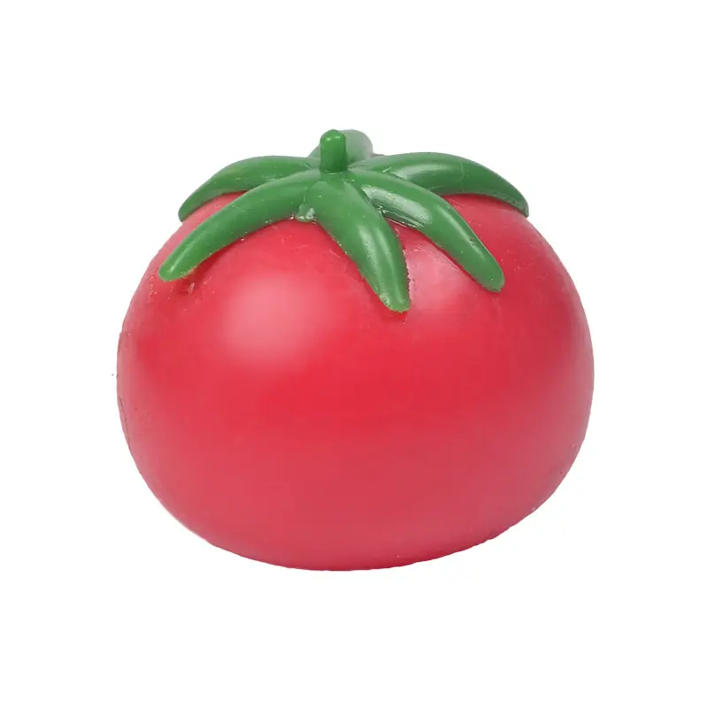 Novelty Tomato Squeeze Toy - Unbreakable Fruit Squishy, Soft Decompression Fidget for Kids & Adults anxiety stress classroom