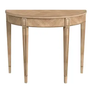 Demilune Antique Beige Console Table
