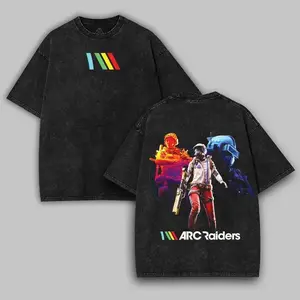 ARC Raiders Fan Art Gamer Extraction Shooter Vintage Oversize Unisex Tee, unisex heavyweight cotton t-shirt washed vintage t-shirt Casual Menswear