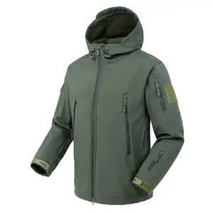 In Stock Outdoor Camouflage Waterproof Shark Skin Soft Shell Breathable Three-in-One Men's Jacket