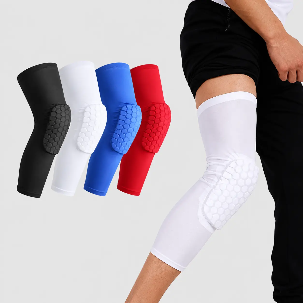 1PC Sports Knee Pads Compression Brace Volleyball Basketball Knee Pad for Gym Training Knee Support Protector Soccer Shin Guards