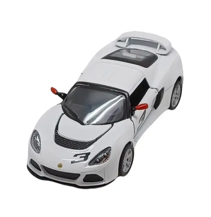 5" 2012 Exige S Lotus 1/32 White, Red, Yellow, Black Colors Solid or with Stripes Doors Open and Close