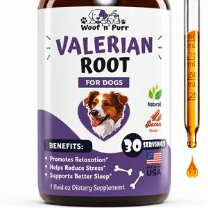 Woof 'n' Purr Valerian Root for Dogs – Dog Calming Supplement for Relaxation, Stress Support & Calm Behavior, 30 Servings