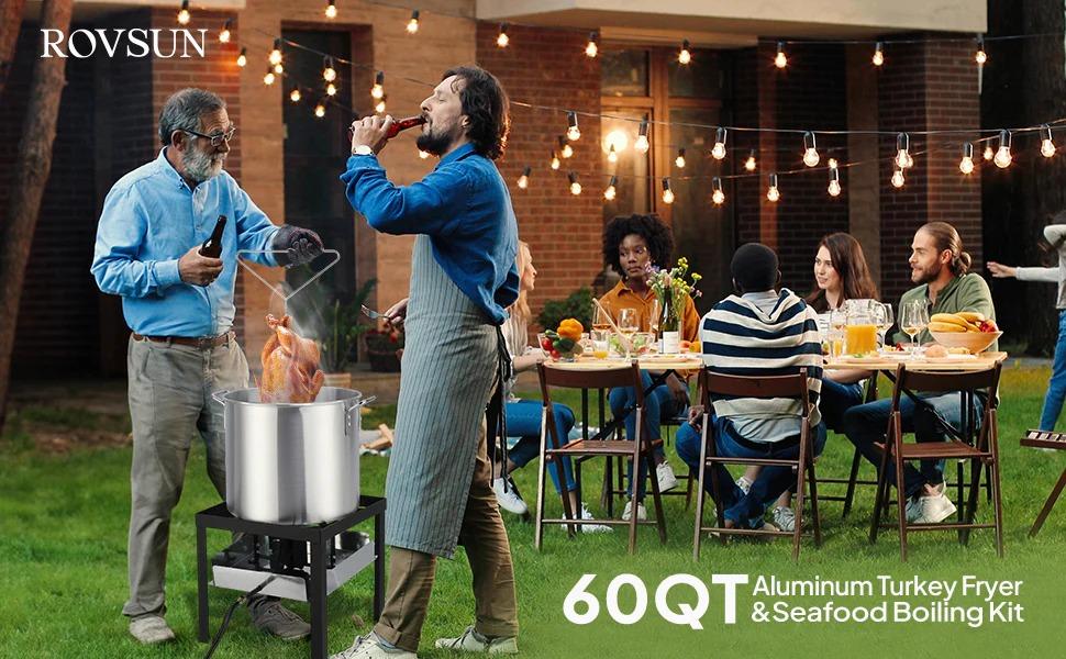 [FLASH SALE] ROVSUN 60 QT Outdoor Propane Turkey Fryer Kit