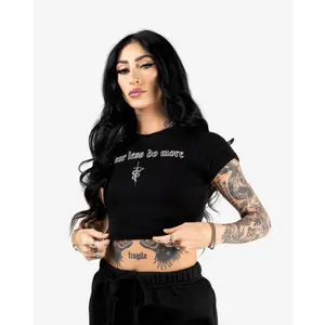 Fear Less Do More Baby Tee - Black