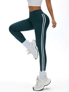 New Sporty High-Waisted Slim-Fit Yoga Pants, Women's Outerwear Workout Bottoms, Pull-On Design Comfortable Stretch Fabric