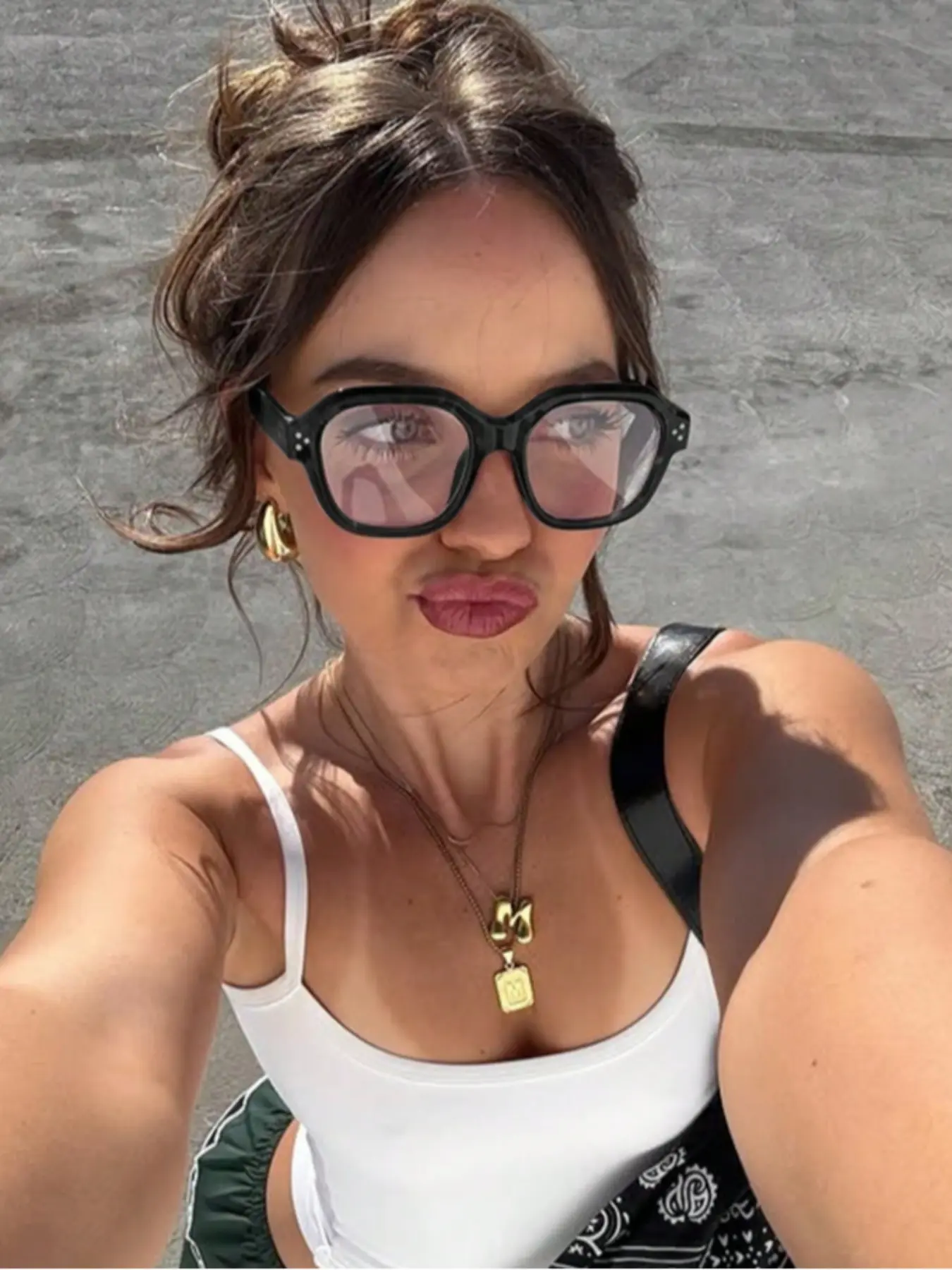 Unisex Fashion Geometric Frame Eyeglasses, Unisex Appeal, Casual Simple Style for Daily Wear, Plastic Square Frame, Plastic Material, All Seasons Use