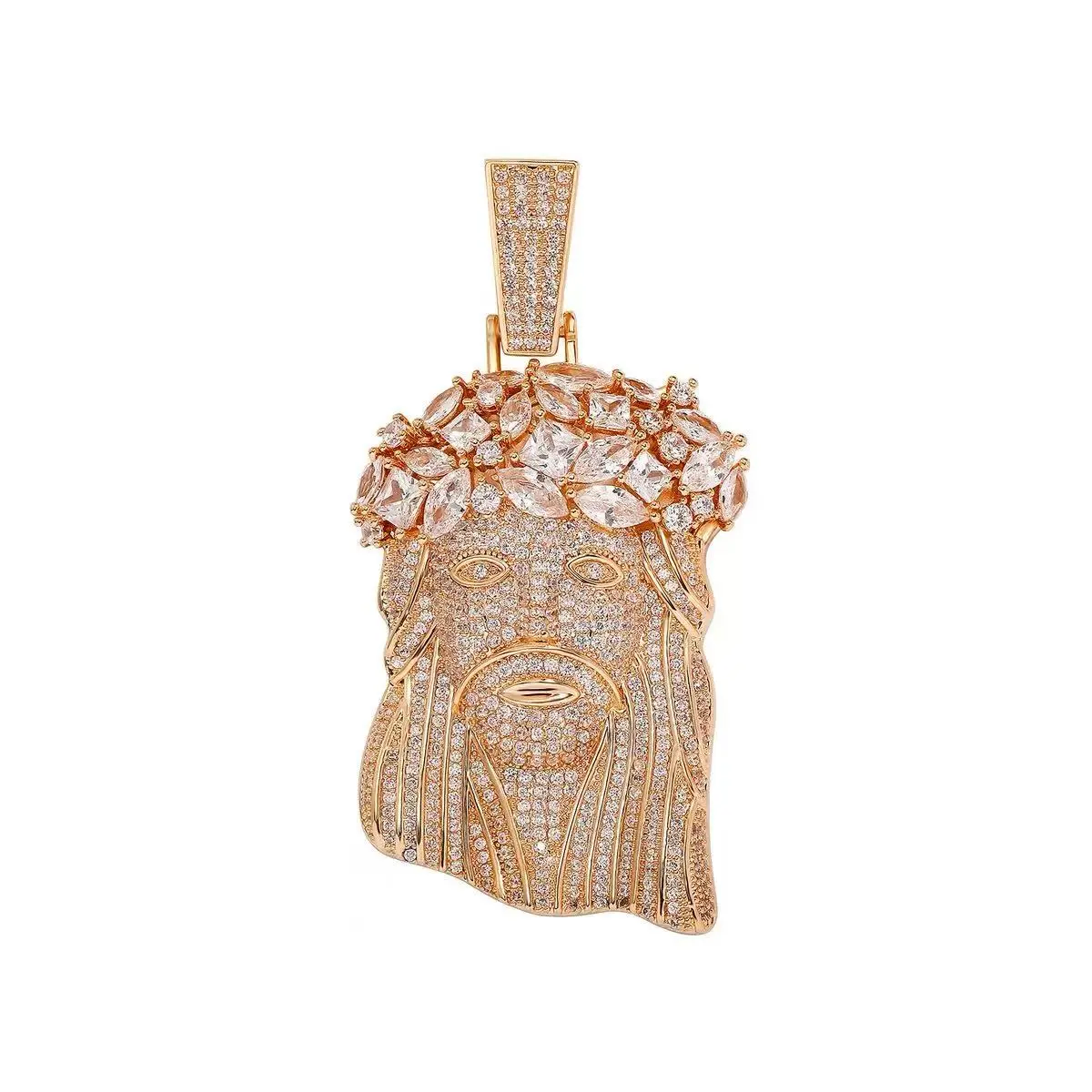 High-end luxury gemstone Jesus pendant