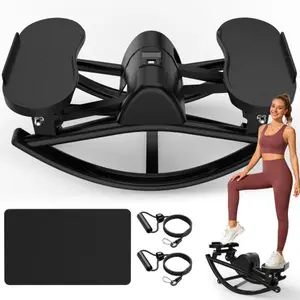 Steppers for Exercise at Home, Mini Stepper with Resistance Bands, Air-Powered Stair Stepper with 330lbs Loading Capacity,Twist Stepper Portable Exercise Equipment for Full Body Workout