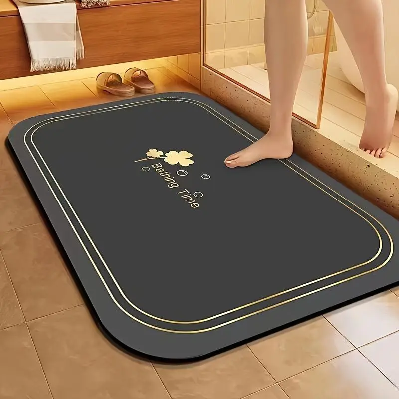 Diatom Mud Floor Mat Household Anti-slip Bathroom Absorbent Quick Drying Modern Simple Carpet Doorway Rug Accessories Home Decor Diatomite Bath Mat Bathmat