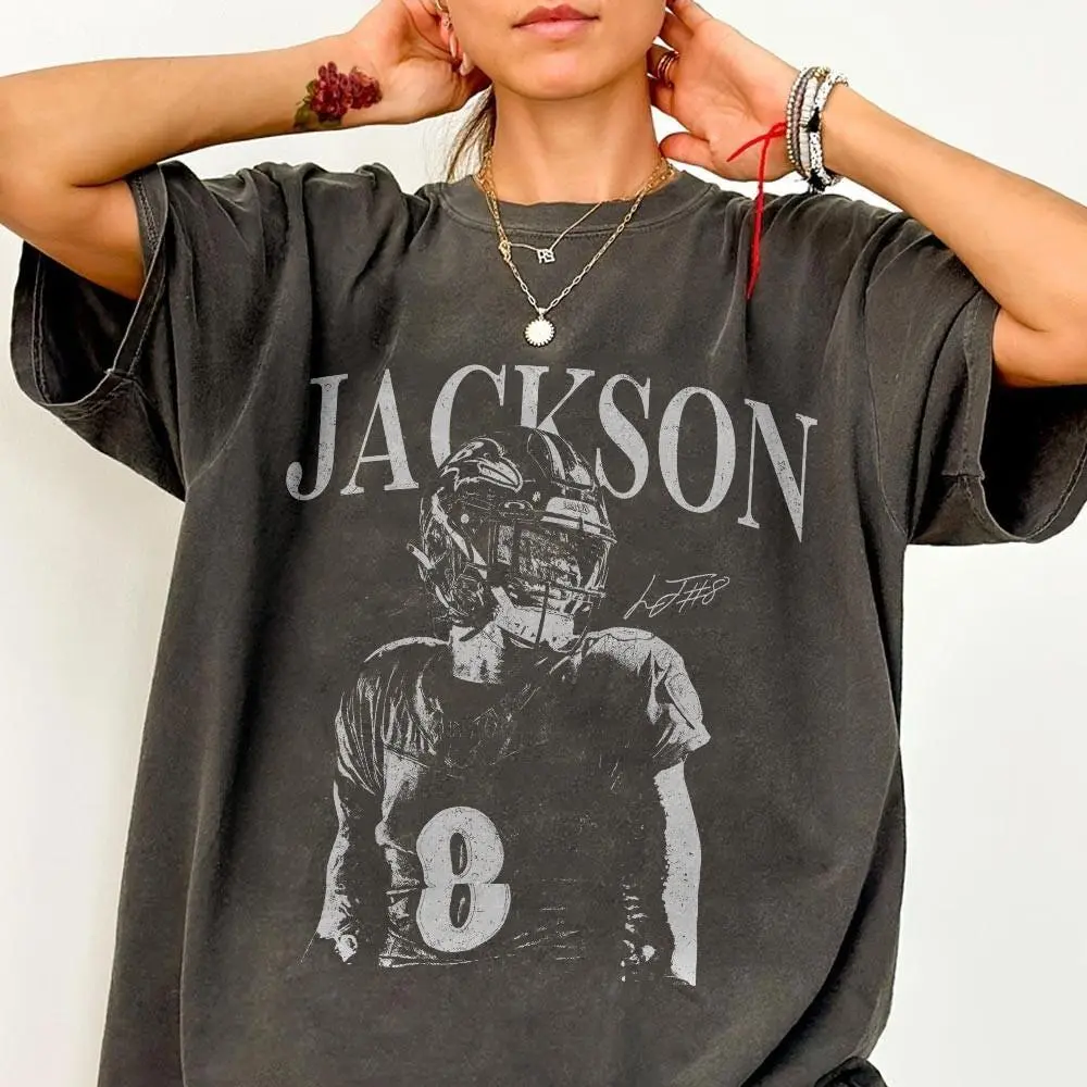 Comfort Colors Lamar Jackson Vintage T-Shirt, Lamar Jackson Retro Rap T-Shirt, Game Day Shirt, Football Shirt, Game Day Gift For Football Fans