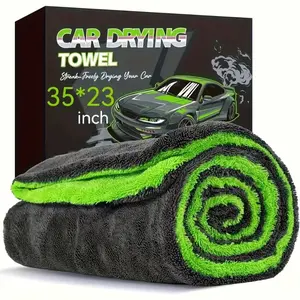 2026 Enhanced 1400 GSM Vehicle Drying Cloth - 35''X23'' Extra Large Highly Absorbent Twisted-Loop Drying Towels for Car Detailing, Streak-Free Microfiber Cleaning Towels for Cars/Trucks/Suvs