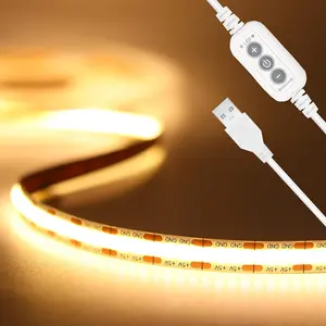 LED Strip Light 5V USB 6.56ft/2m 640LEDs 1200lm Dimmable LED Strip Light 3000K Warm White CRI90+ USB TV Backlight,Flexible Under Cabinet Tape Light for Bedroom,Kitchen,Home DIY Lighting