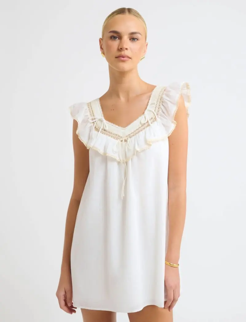 Teacup Mini Dress | White