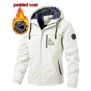 Men's Winter Outdoor Fleece Jacket, Fashionable Hooded Design, Zipper Pocket, Durable Water-Resistant Warm Breathable Coat, Zip Up Jackets