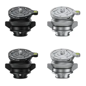 Leofoto LBQ-50S / LBQ-60S (Black / Silver Edition) Leveling Base for LG/LQ Series Tripods