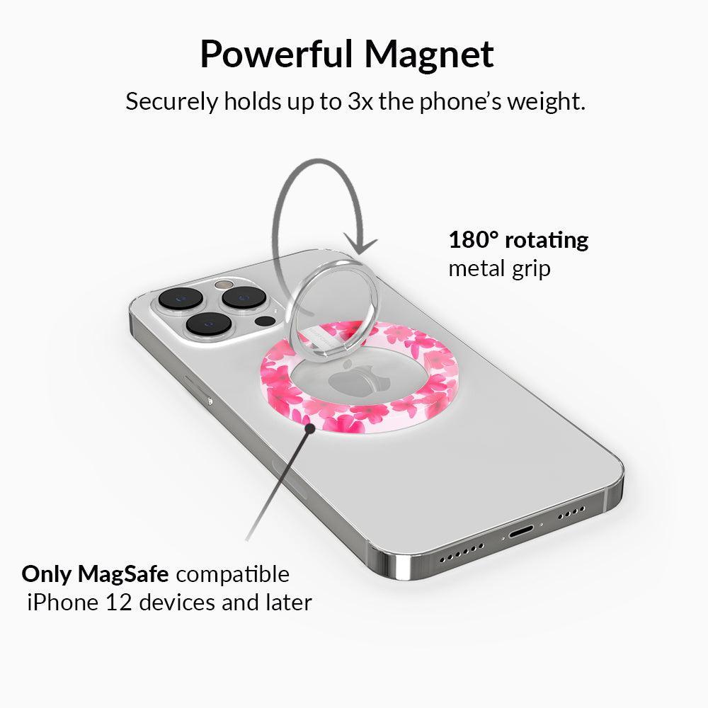 Velvet Caviar Cherry Blossom MagSafe Grip Ring – Magnetic Phone Grip, Stand & Accessory with 1,600g Magnet for iPhone & Cases Velvet Caviar Cherry Blossom MagSafe Grip Ring – Magnetic Phone Grip, Stand & Accessory with 1,600g Magnet for iPhone & Cases