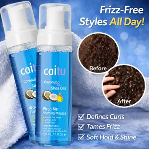 Coconut & Shea Curl Defining Foaming Mousse | Soft Wraps, Anti-Frizz, Natural Shine