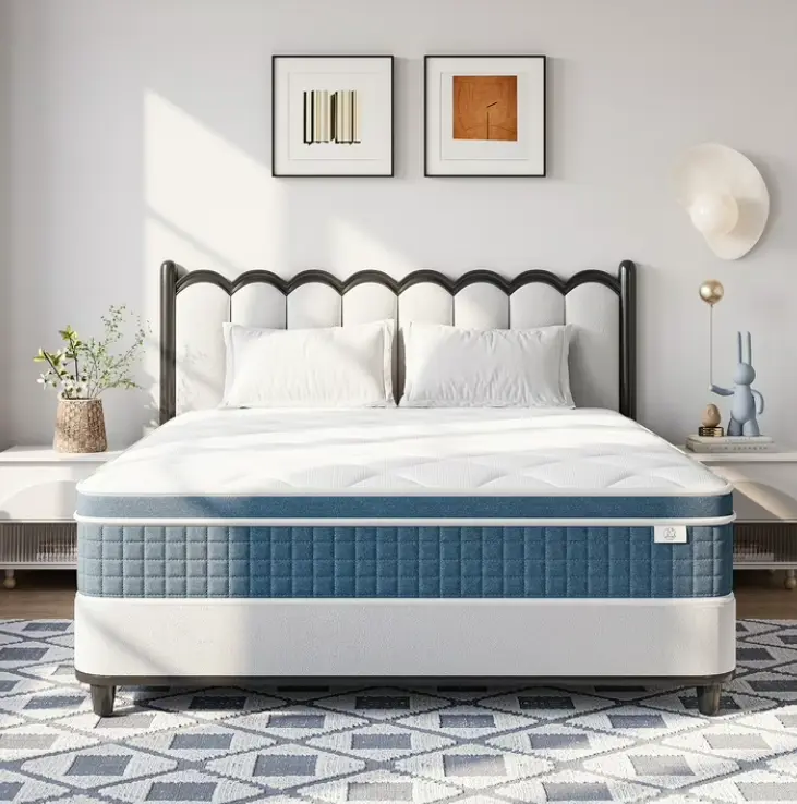 10" Mattress,Memory Foam & Spring Hybrid Mattress Size,Medium Feel,Breathable Comfort Pressure Relieving for Guest Bedroom - Individual Pocket