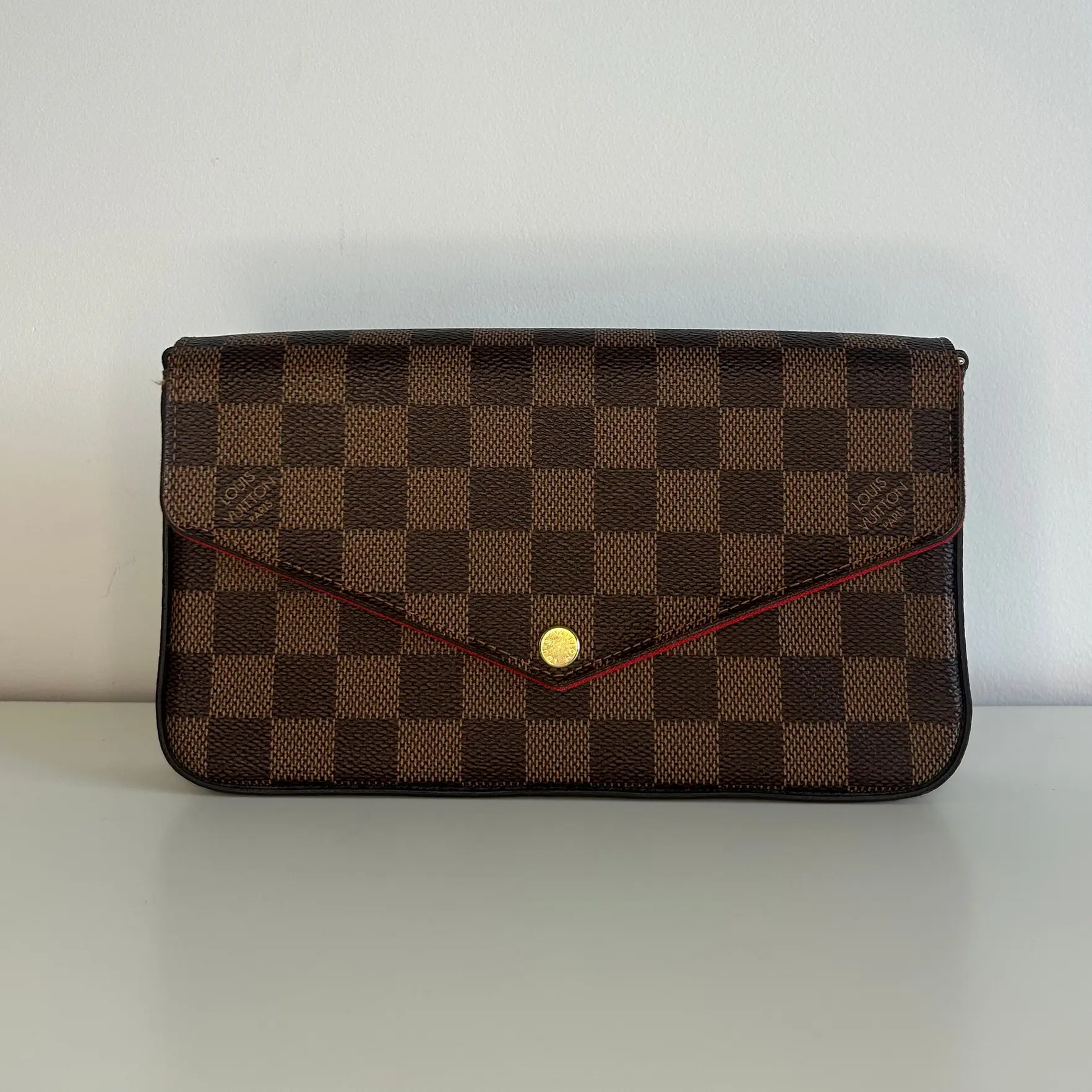 Pre-owned Canvas Shoulder Bags Louis Vuitton Damier Ebene Pochette Félicie Crossbody Bag