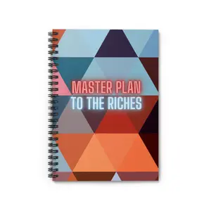 Master Plan To The Riches Spiral Notebook, Motivational Journal, Goal Planner, Gift for Entrepreneurs, Inspirational Stationery