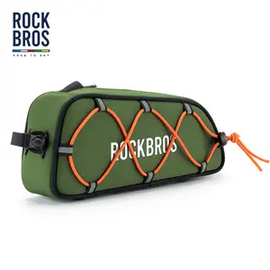 ROCKBROS Bike Top Tube Bag, Bike Frame Bag With Fitgo Lock System, Bicycle Bag, Bike Accessories for Road Bike Hybrid Touring Bikes, Quick Release