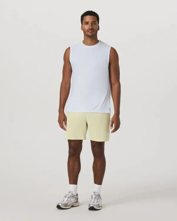Vuori Banks Session Shorts in Seed LInen