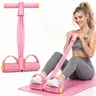 6-Strand Heavy Duty Abdominal Crunch Fitness Equipment – Leg & Core Workout, Sit-Up Assist, Home Gym Exercise, Non-Slip Foot Pedal & Resistance Bands (Portable)