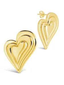 Beating Heart Statement Stud Earrings Beating Heart Statement Stud Earrings