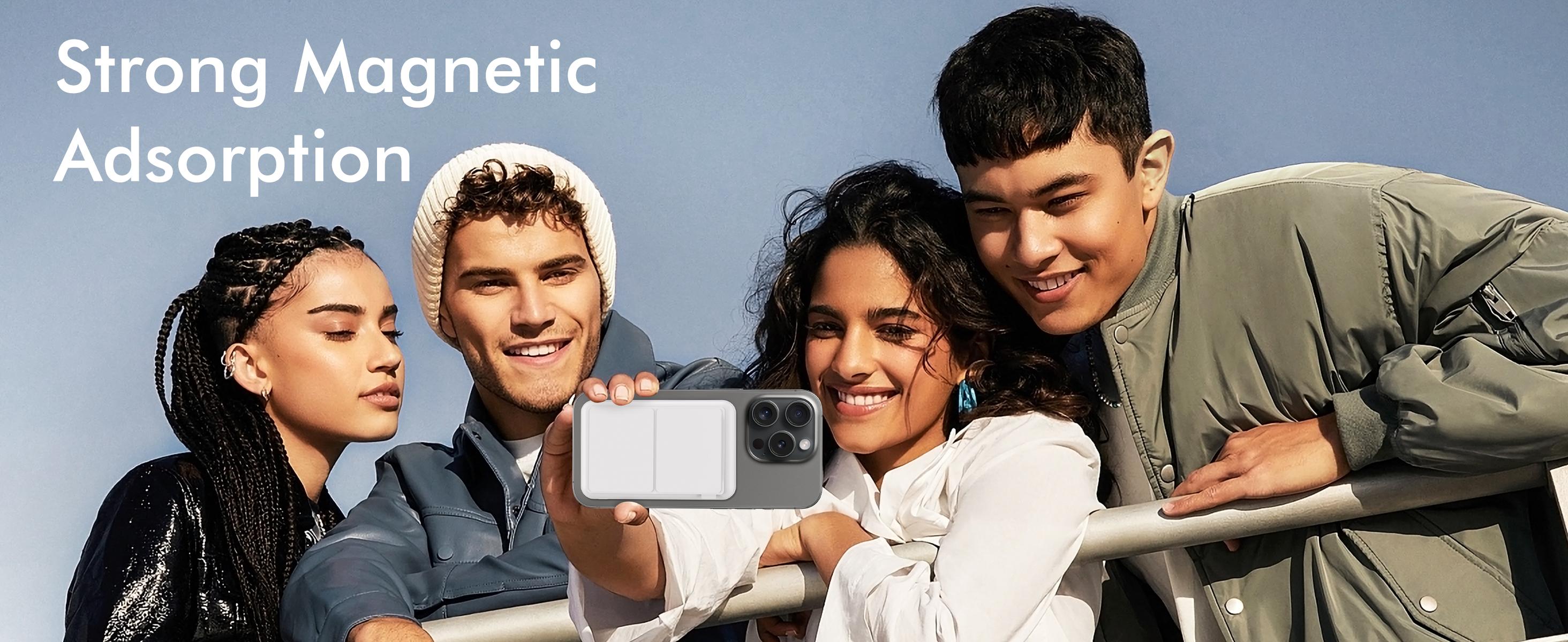 10,000mAh Magnetic Wireless Power Bank with LED Display | 22.5W Fast Charging MagSafe Battery Pack with Stand | Compatible with iPhone 17/16/15/14/13/12 Series | Portable Charger