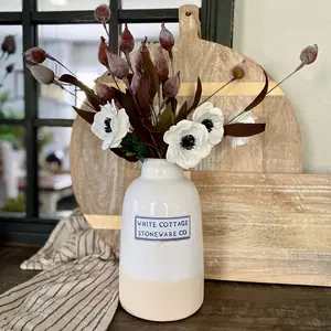 White Cottage Stoneware Vase