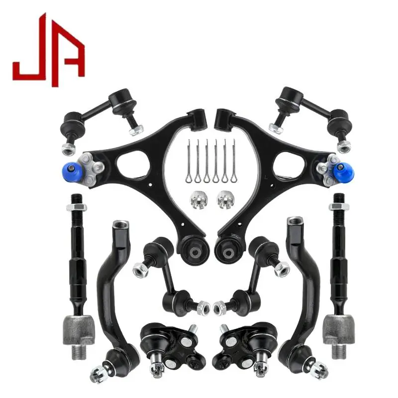 12-Piece Suspension Kit - Front Lower Control Arm, Tie Rods, Sway Bar for 2006-2011 Honda Civic 1.8L, High-Strength Steel, Direct Fit, Improves Handling, Ensures Stable Cornering, Easy Installation
