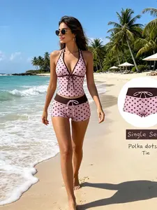 2026 New Women's Two-Piece Plaid Print Bikini Set, Summer Swimsuits, Retro Sportswear, Perfect for Pool Parties and Luxury Beach Vacations