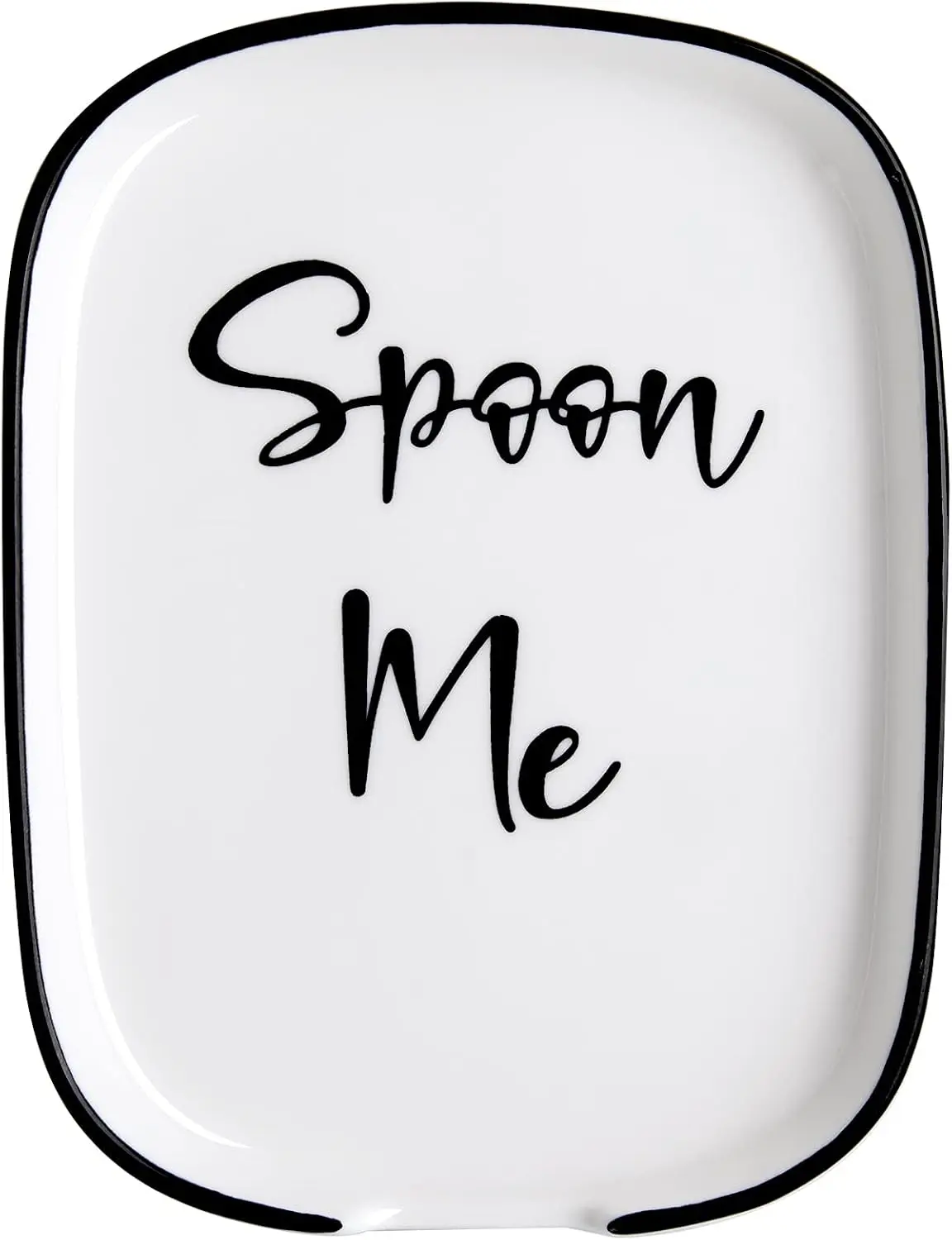 Ceramic Spoon Rest for Stove Top, Large Spoon Holder for Kitchen Counter, White Coffee Spoon Rest, Heat-Resistant Cooking Utensil Rest, Modern Farmhouse Kitchen Décor