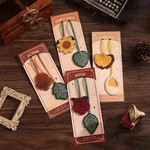 Cute Floral Bookmark Bag Charm Set, Colorful Tassel Planner Accessory, Reading Mark Gift, Two-In-One Book Decoration