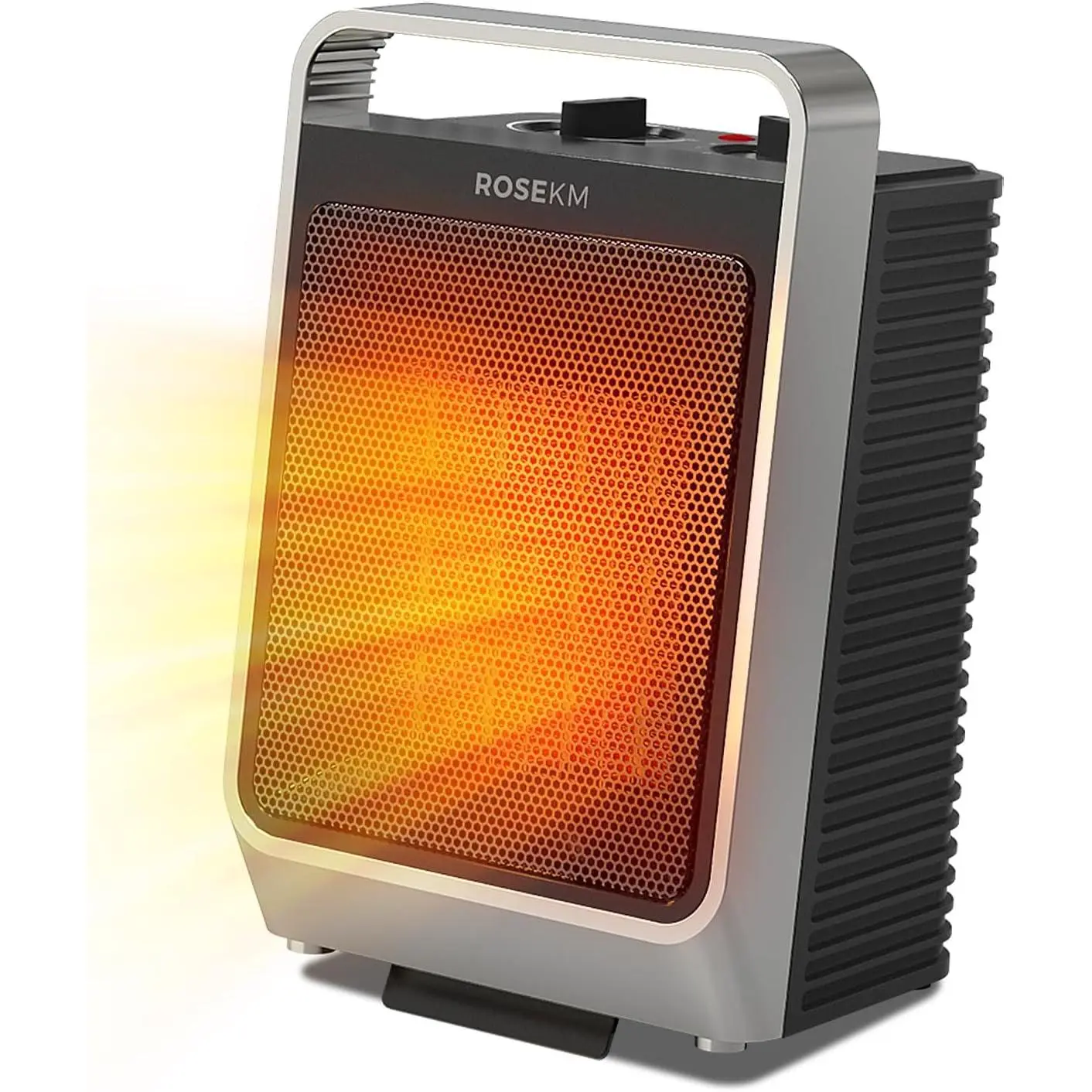 1500W Portable Ceramic Space Heater - Corded, Compact, Small Size, Space-Saving, Fast Warming, 3 Heating Levels, Thermostat Control, Safety Protection, Synthetic Material, Office/Home Household Appliance