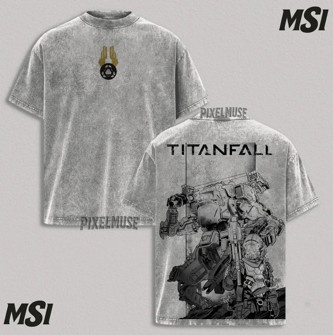 Scorch "Blue Inferno" Edition: Titanfall 2 Scorch Graphic Tee, Blue Flame Thermal Titan Acid Wash Shirt, Vintage Mecha Pilot Streetwear Top.