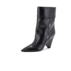 Pre-owned Saint Laurent Women's Niki Ankle Boots Leather by Rebag