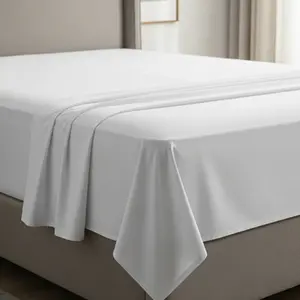 Microfiber Top & Flat Sheet – Hotel-Grade Bedding for Airbnb, VRBO, Property Management & Commercial Hospitality - Bulk 12 Pack
