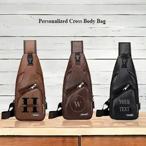 Sling bag for men and women  - USB charging cross body bag -Crossbody Sling Backpack with USB Charging Port