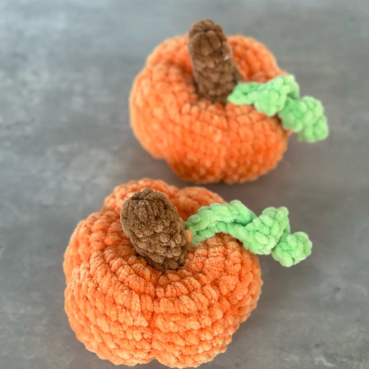 Handmade Pumpkin Crochet Plushie for Fall Decoration