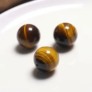 Selected 9a Natural Fossil Wood, Tiger Eye Beads, 12/14/16mm Sizes, Collectible Jewelry Stones, Polished Surface, Ideal for DIY Crafts