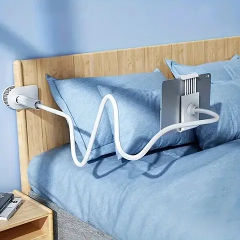 360-Degree Rotating Tablet & Phone Stand, Rotatable Stand, Adjustable Bedside Mount with Flexible Spiral Base, Perfect Bedside Companion for Tablets and Smartphones, Tablet Holder, Tablet Accessories, Ipad Tablet Accessories