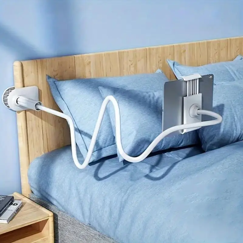 360-Degree Rotating Tablet & Phone Stand, Rotatable Stand, Adjustable Bedside Mount with Flexible Spiral Base, Perfect Bedside Companion for Tablets and Smartphones, Tablet Holder, Tablet Accessories, Ipad Tablet Accessories