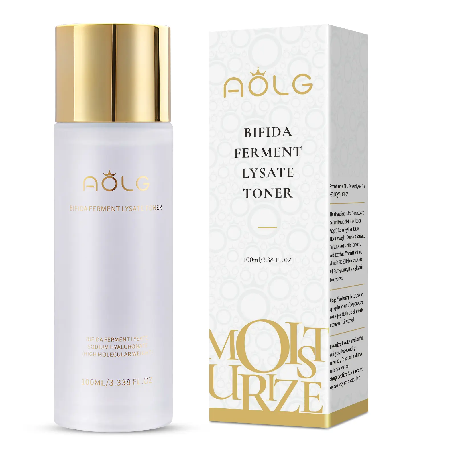 AOLG Bifida Ferment Lysate Toner | Deep Moisturizing, Slow down skin aging, Hydrating Toner for face, Niacinamide, Ceramide, Rice Bran Extract, Nature-Oriented Ingredients for Skin Care, 100ML/3.338 fl.oz. Even Complexion Skin Toner