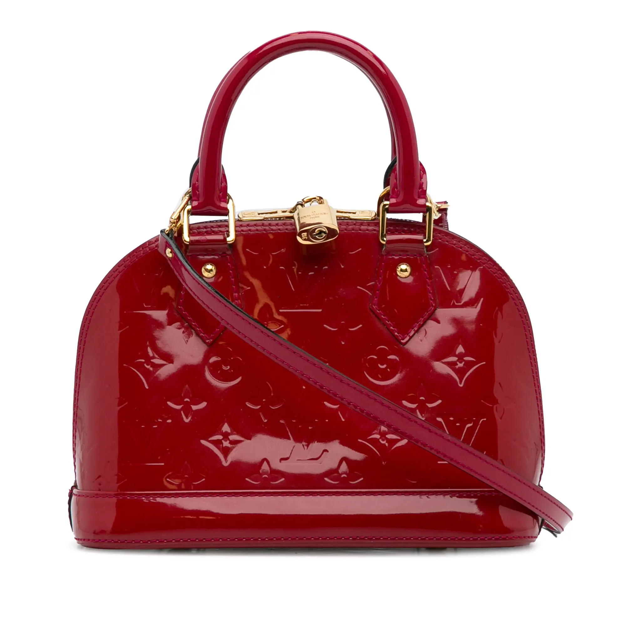 Pre-owned Louis Vuitton Vernis Crossbody Bags Monogram Alma BB