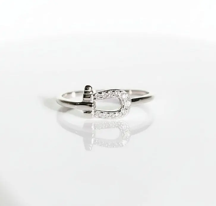 Sterling Silver Belt Buckle Ring